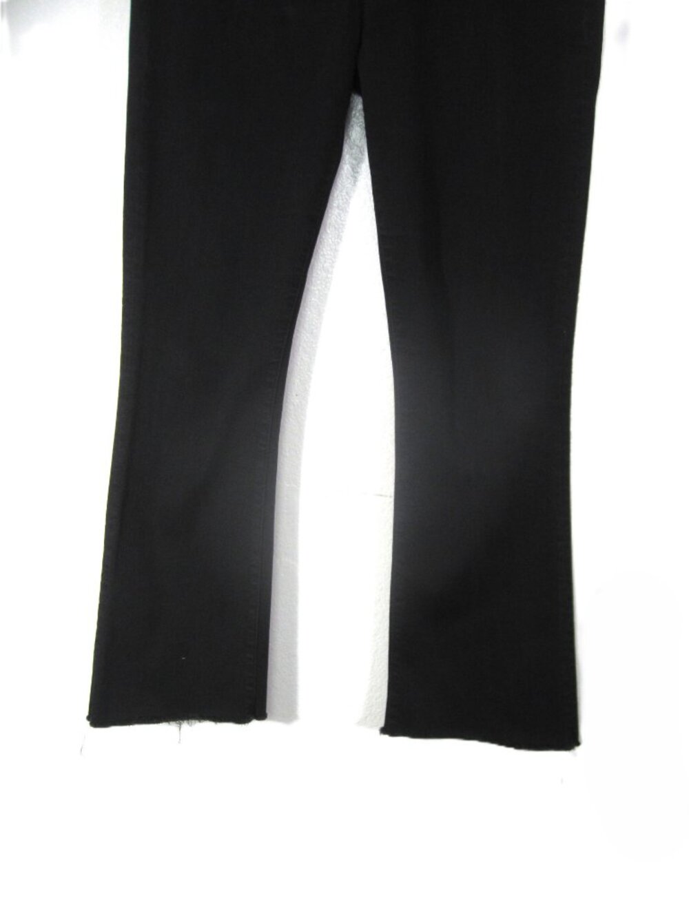 MOTHER 27 Hustler Ankle Fray Bootcut Jeans Not Guilty Wash Black Raw He - Picture 4 of 13